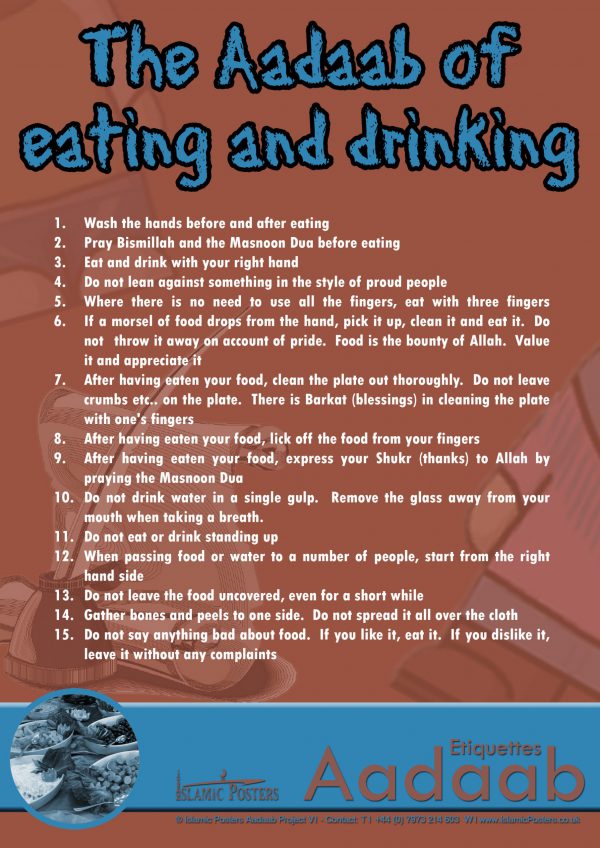 Islamic Education 62 - The Aadaab of eating and drinking