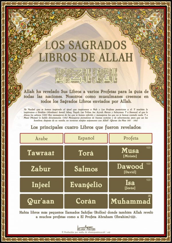 Spanish 21 - spanish-los-sagrados-libros-de-allah-by-islamic-posters